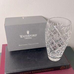 Waterford Crystal Nocturne Collection New Old Stock Rare Vintage Flower Vase 6”H